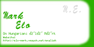 mark elo business card